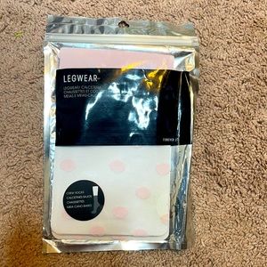 Forever 21 Crew Socks white with pink polka dots BRAND NEW